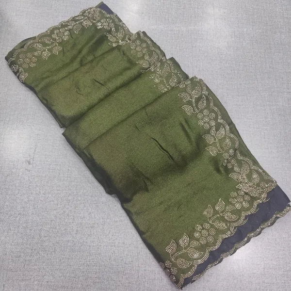 Premium Soft Shiny Silk Saree with Stone Work | SR267